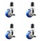 Service Caster 3 Inch 316SS Blue Poly Swivel 1-3/4 Inch Expanding Stem Caster Set Brake SCC SCC-SS316EX20S314-PPUBBLUE-TLB-134-4 - alternate 3